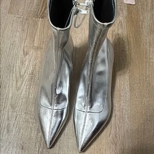Metallic Silver Women's Boots